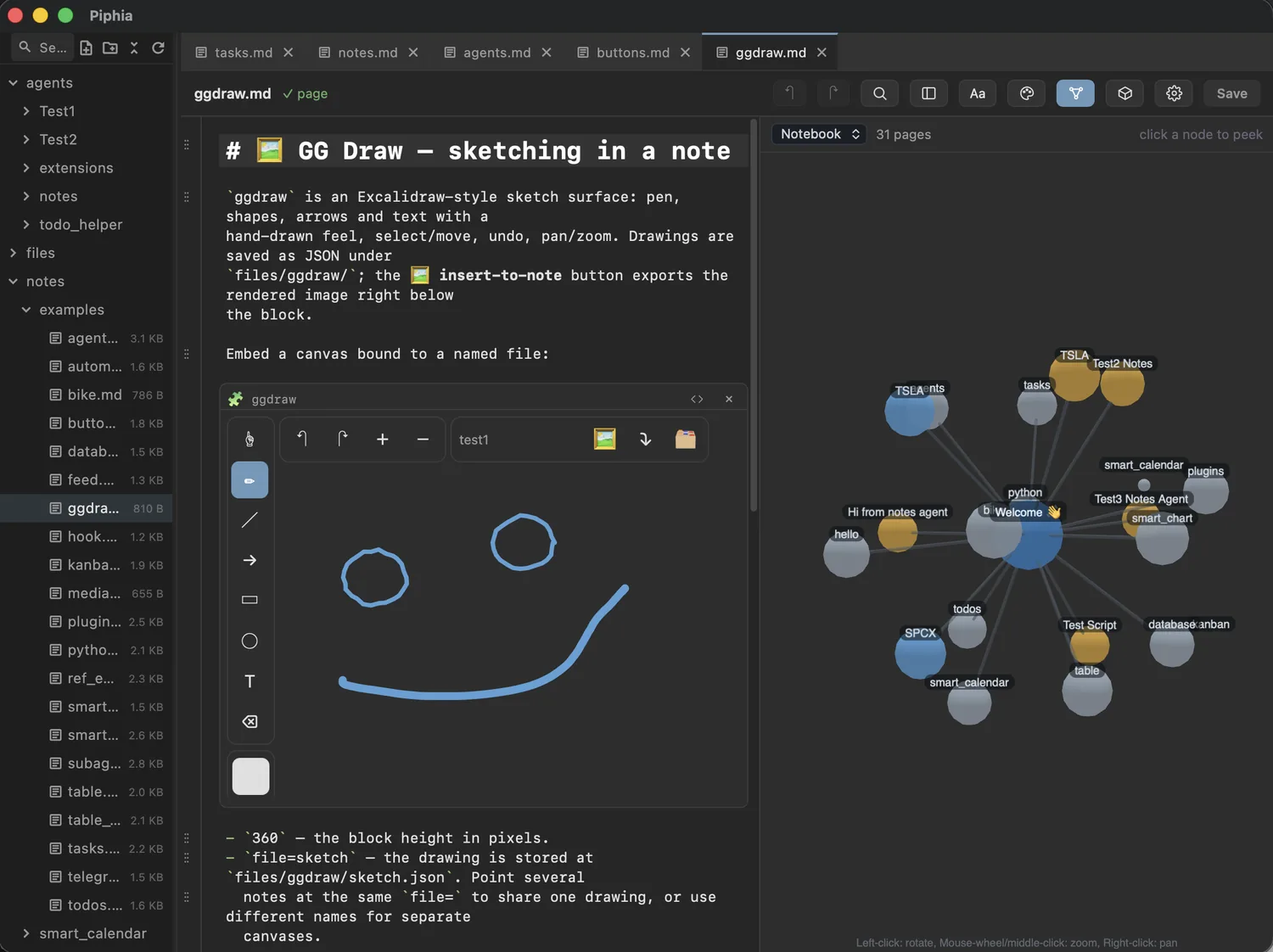 Your notes as a live knowledge graph