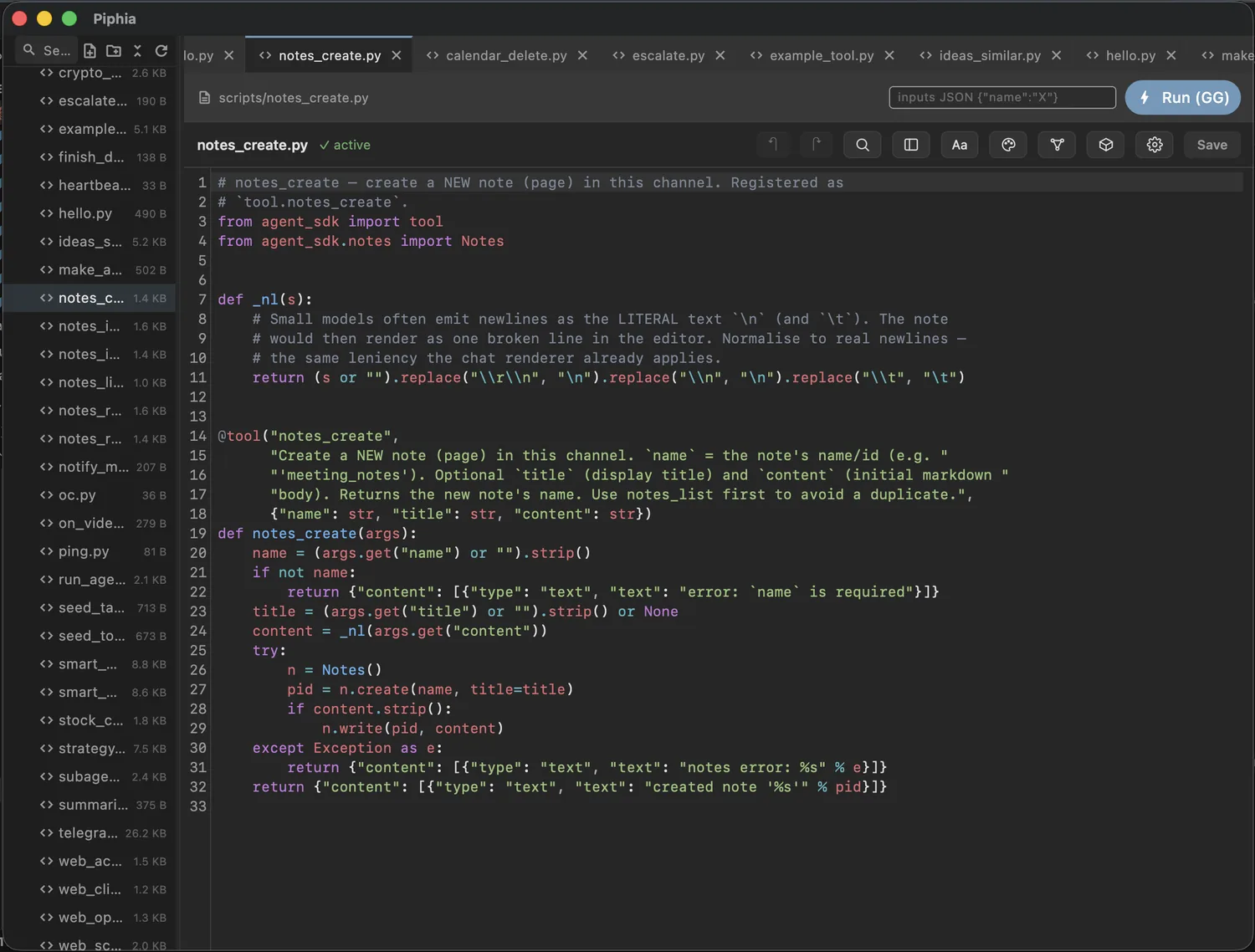 Authoring a custom tool with the Python SDK